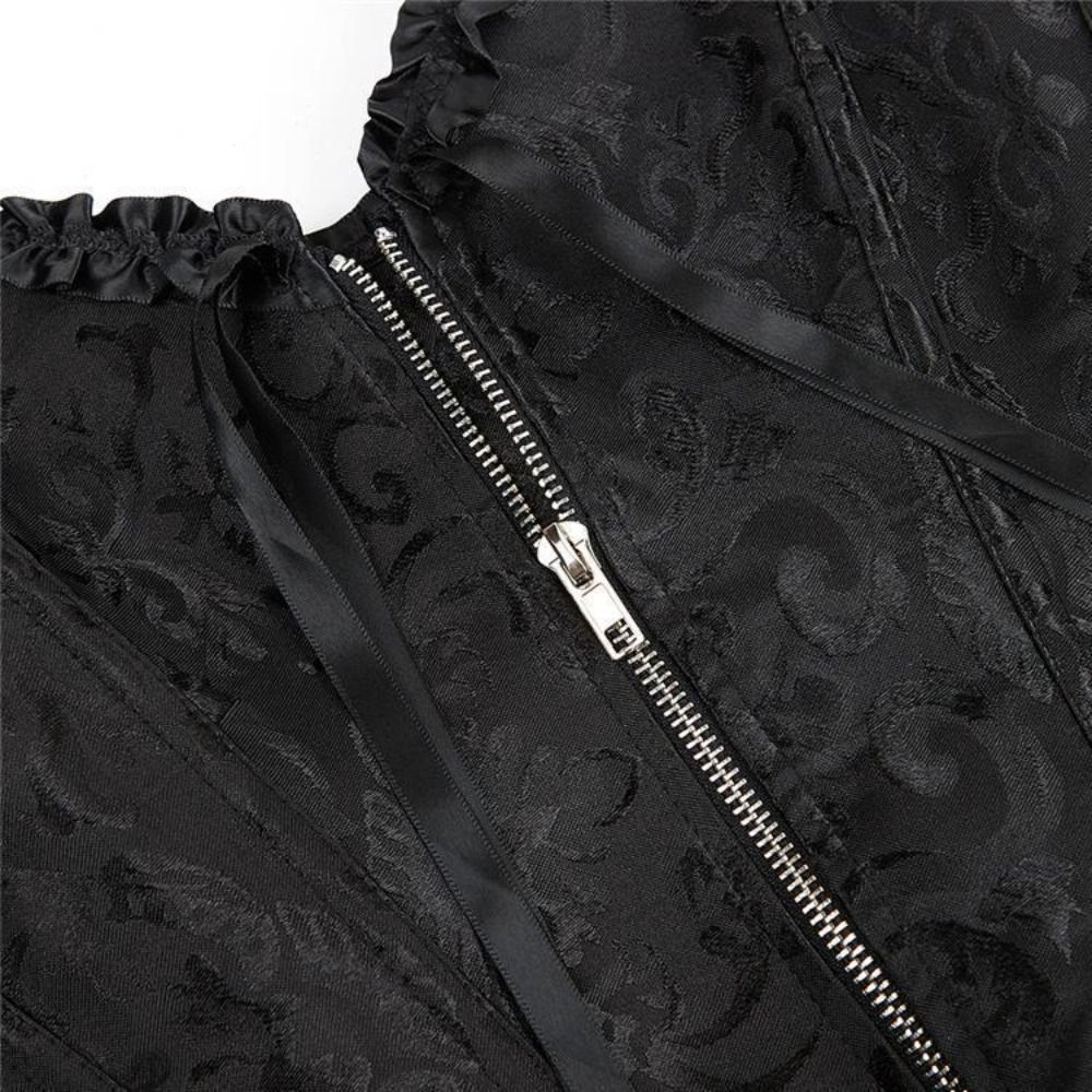 Zipper Jacquard Underbust Cors - огляд і ціна Boning Corset Steel