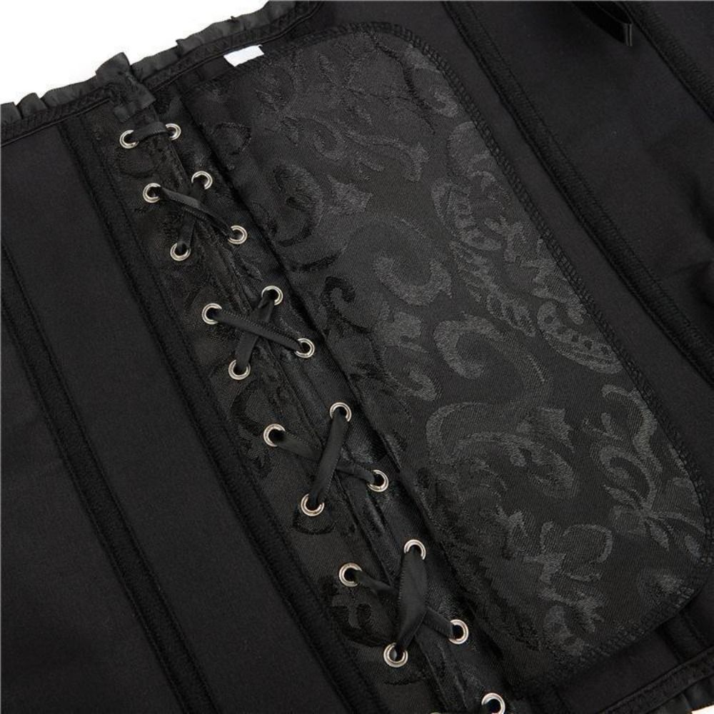 Zipper Jacquard Underbust Cors - огляд і ціна Boning Corset Steel
