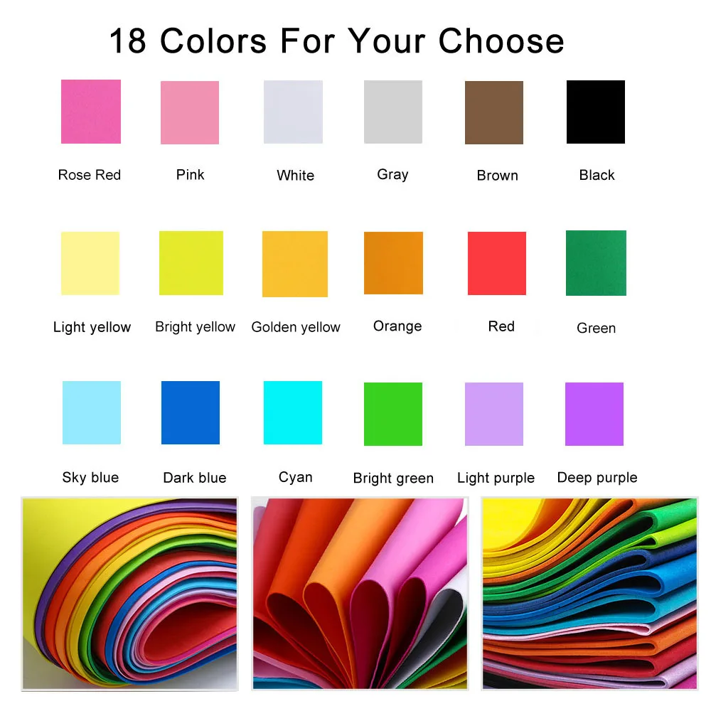 18 Colors 2mm Thick Colorful   - огляд і ціна Eva Foam Sheet