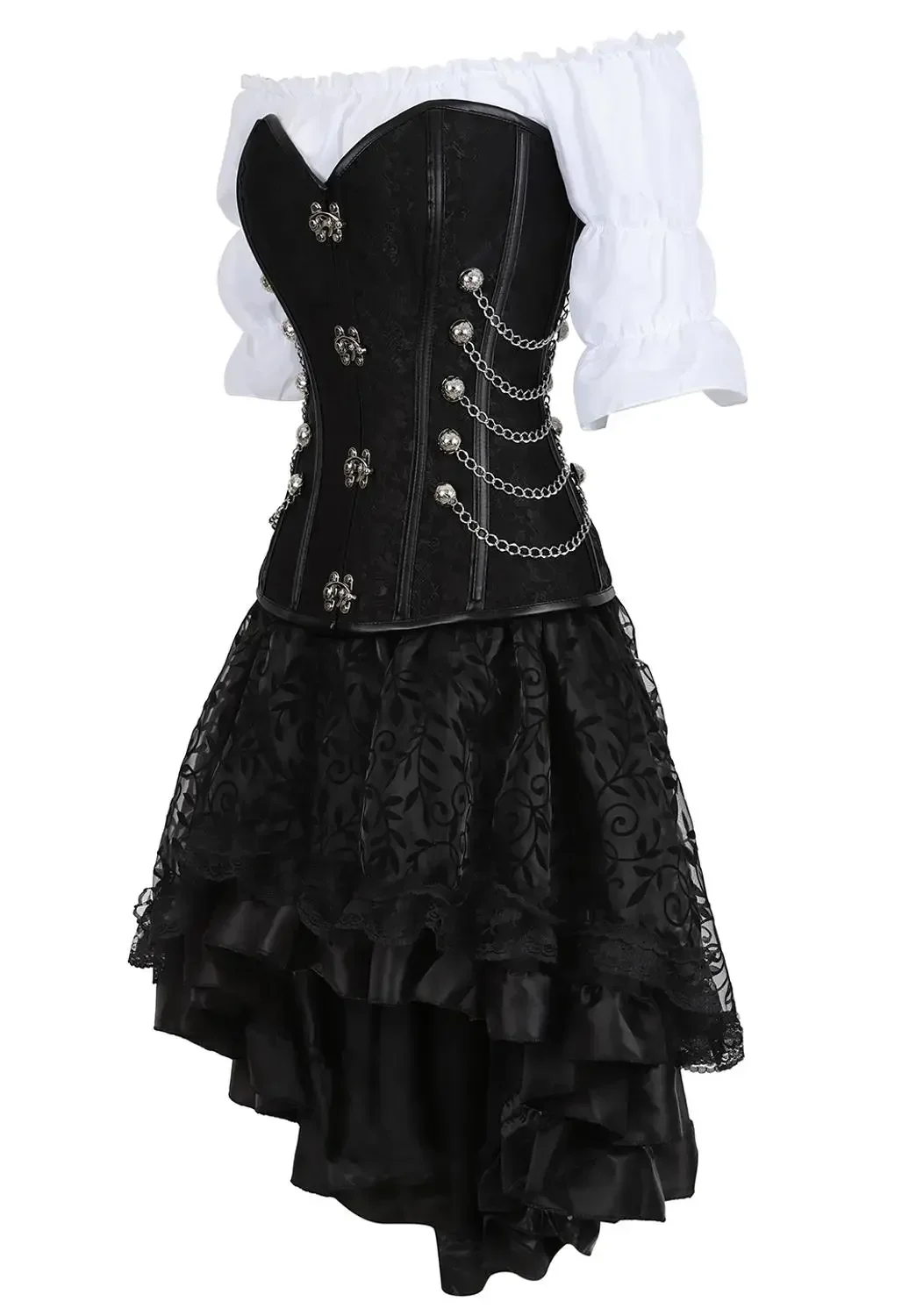 Womens Pirate Corset Leather S - огляд і ціна Boning Corset Steel