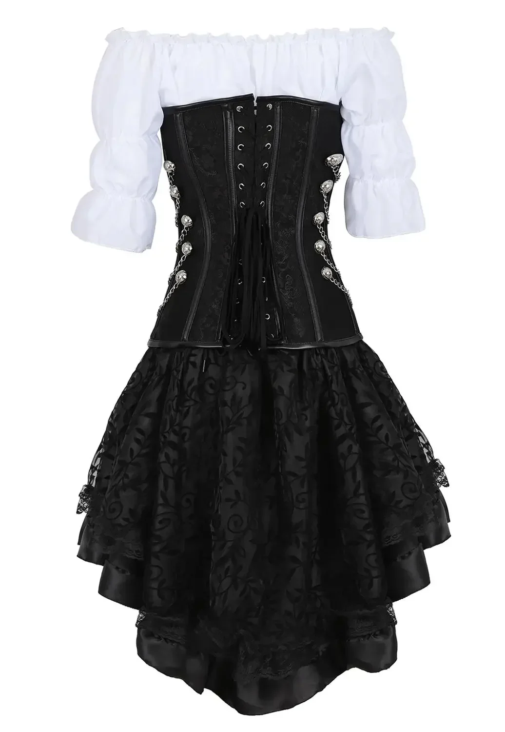 Womens Pirate Corset Leather S - огляд і ціна Boning Corset Steel